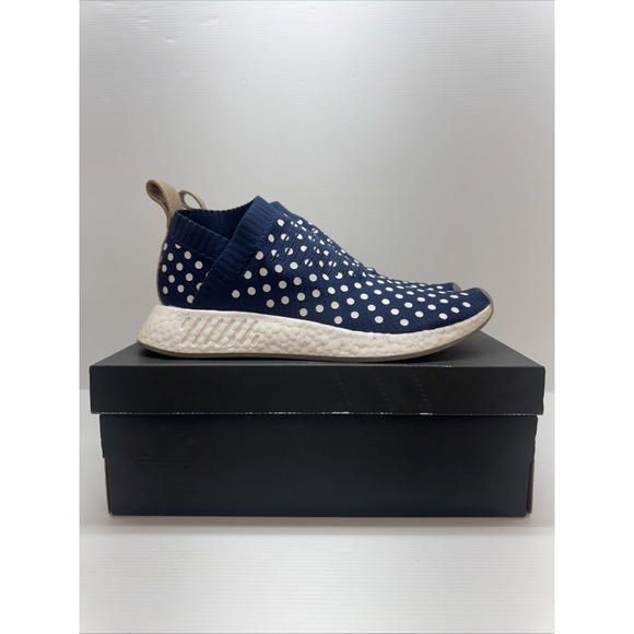 Adidas NMD CS2 PK Ronin Women's Shoes Polka Dot Navy White BA7212 - Size 11